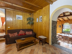 Televisión, chimenea