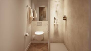 King Multi 6 - The Perch 6 | Bathroom | Hair dryer, towels, soap, shampoo
