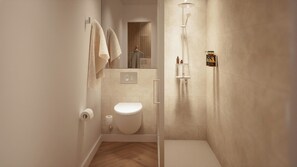 Doccia, asciugamani, sapone, shampoo