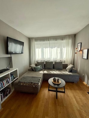 Apartment, 2 Bedrooms, Smoking, Balcony | Living room