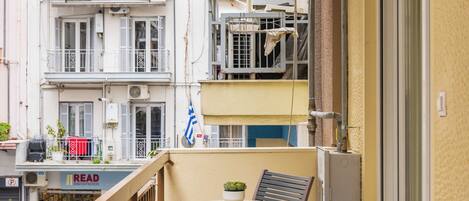 Leilighet, balkong, byutsikt | Balkong