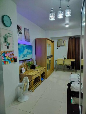 Appart'hôtel, 1 chambre, piscine privée, vue ville | Intérieur