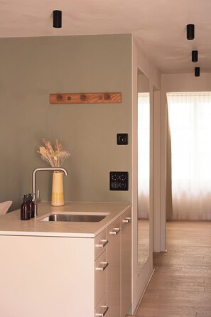 Apartment Middle Floor | Private kitchen | Fridge, oven, stovetop, dishwasher