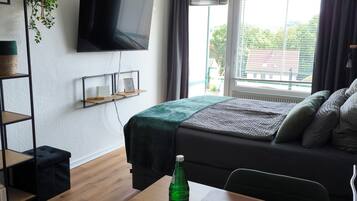 1 makuuhuone, työpöytä, silitysrauta/-lauta, ilmainen Wi-Fi