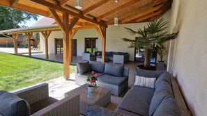 Terrace/patio - Apartament z basenem, spa, jacuzzi z hydromasażem (Lubieszewo)