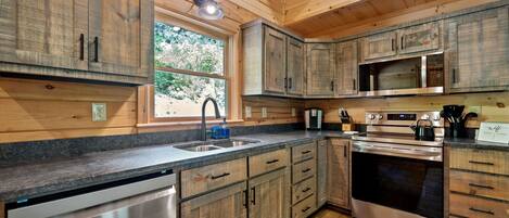 Microwave, oven, stovetop, dishwasher