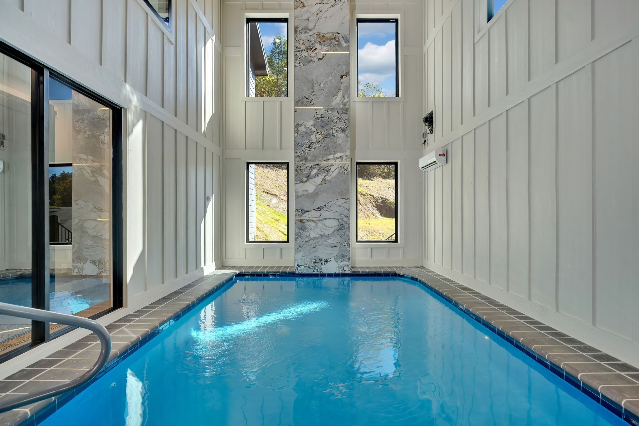 Indoor pool, a heated pool