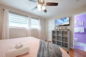 4 chambres, fer et planche à repasser, lit parapluie, Wi-Fi gratuit