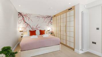 1 室のベッドルーム、アイロン / アイロン台、WiFi (無料)、ベッドシーツ