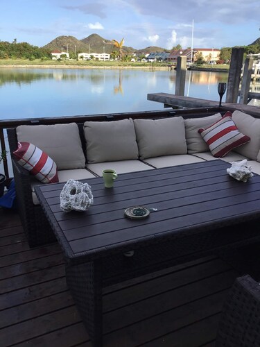 Superb villa on the water, close to supermarket restaurants & fantastic beaches.