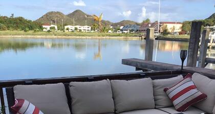 Superb villa on the water, close to supermarket restaurants & fantastic beaches.