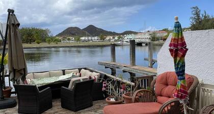 Superb villa on the water, close to supermarket restaurants & fantastic beaches.