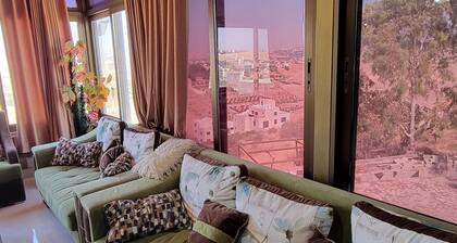 Relax in this tranquil As-Salt retreat with amazing mountain views and full AC