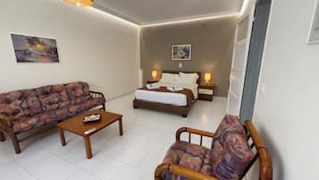 Deluxe Apartment, Sea View | In-room safe, soundproofing, iron/ironing board, free WiFi