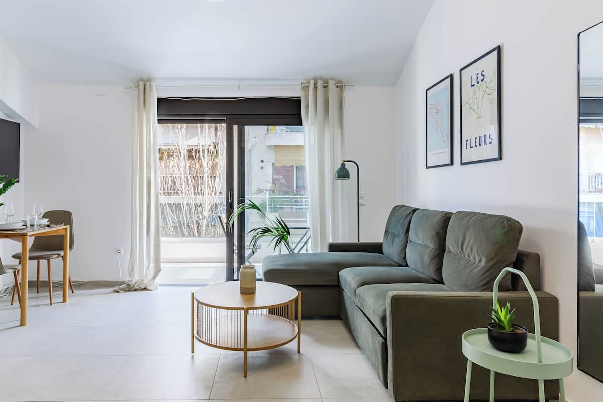 Superior Apartment, 1 Bedroom | Living area | 40-inch Smart TV with digital channels