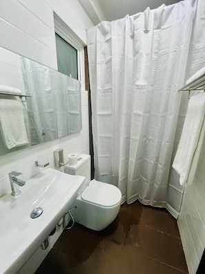 Standard Room | Bathroom | Shower, towels, soap, shampoo