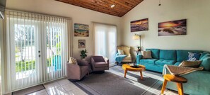 Living area - Pet-Friendly 2BR/2BA Retreat – Walk to Beach 0.5 mi & Relax in Comfort! (Seminole)