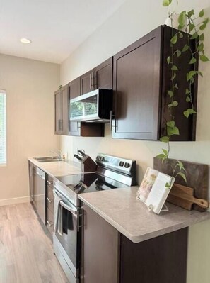 Microwave, oven, stovetop, dishwasher