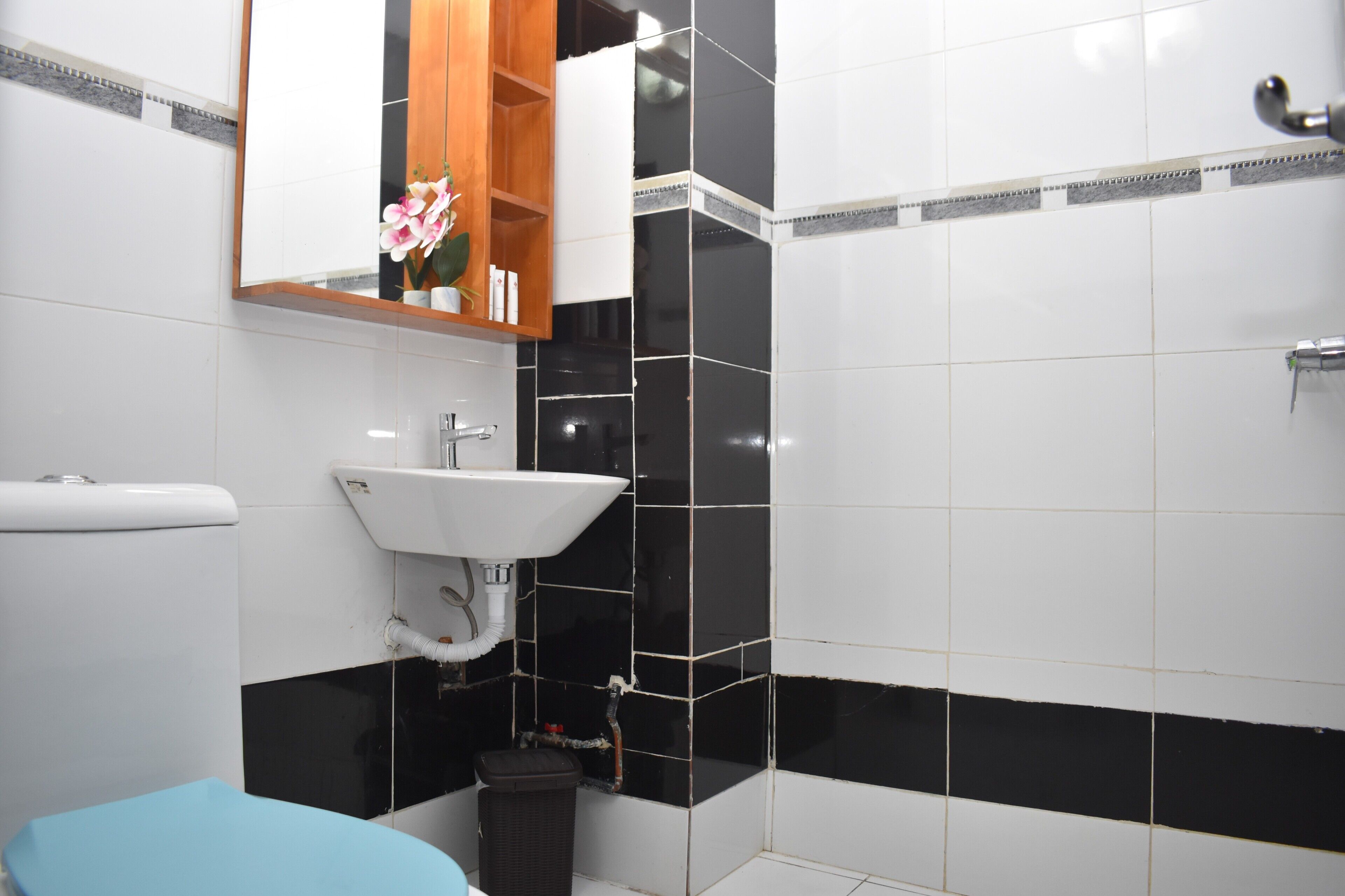 Towels, soap, shampoo, toilet paper