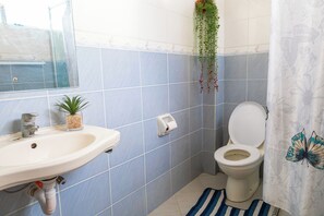 Toallas, jabón, shampoo, papel de baño 