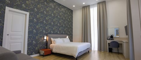 In-room safe, desk, laptop workspace, blackout drapes