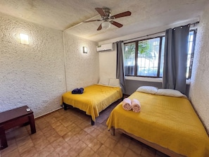 2 bedrooms, iron/ironing board, bed sheets