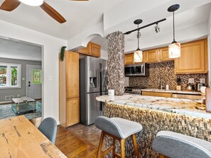 Fridge, microwave, oven, stovetop - Contemporary | Lux | Pad & Patio (Arlington)