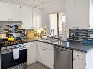Microwave, oven, stovetop, dishwasher
