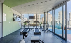 Basic Apartment | Fitness facility - Accommodations in a Condo With Pool, Gym, and Laundry - Perdizes, SP - ODE (São Paulo)