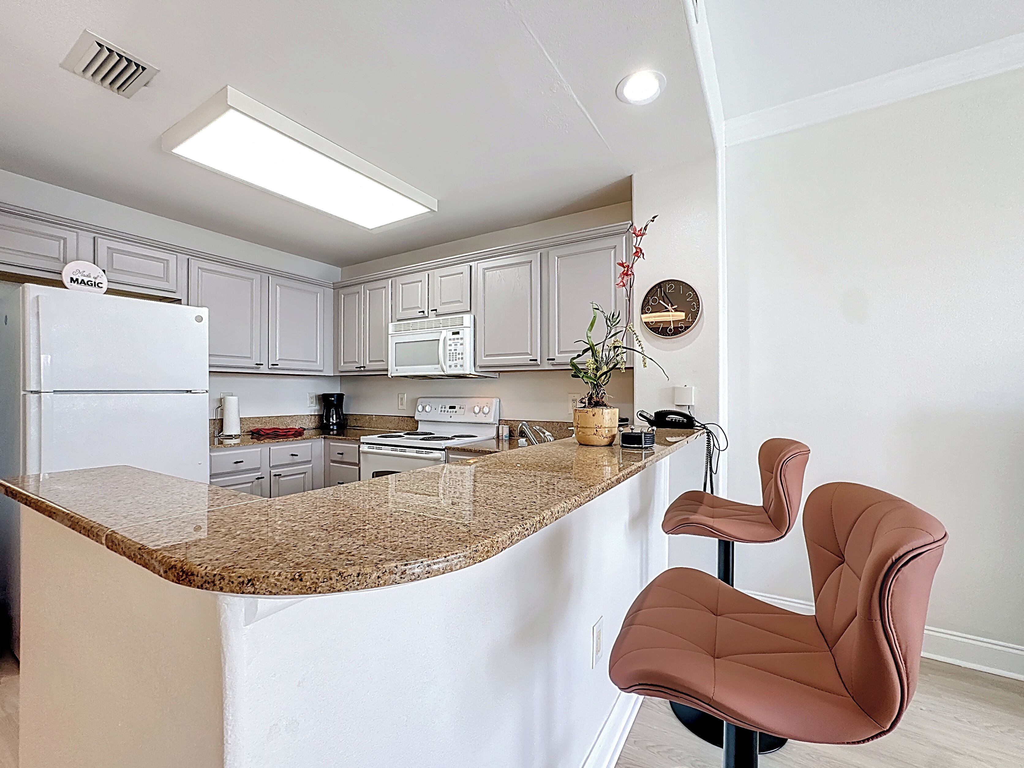 Microwave, oven, stovetop, dishwasher