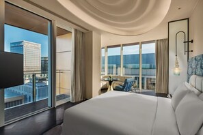 Chambre Premium, 1 très grand lit, balcon