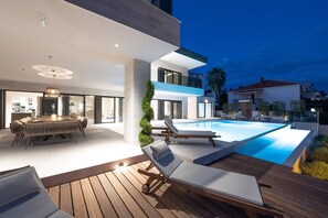 A heated pool