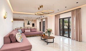 Smart TV - Celestial Luxury Villa Private Pool & Jaccuzzi (Chania)
