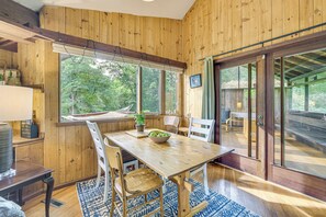 Dining - Sauna & Porch: 'Writer's Croft of Otter Creek' Gem (Wheeler)