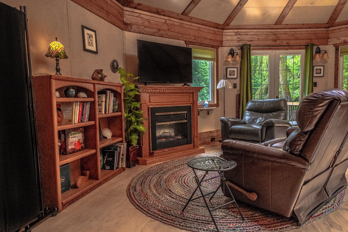 Télévision, cheminée