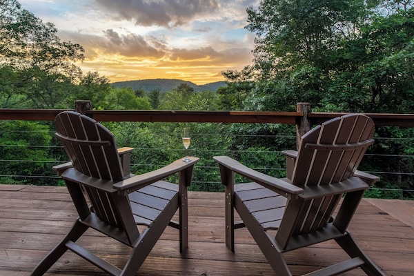 Relax and watch the sunset after a fun day of hiking