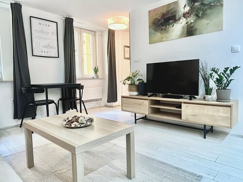 Spacious, 2-bedroom apartment in Budapest with AC & Netflix