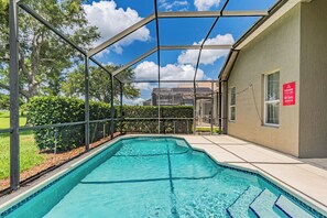Outdoor pool, pool loungers - 5Br Kissimmee Home W/ Pool & Game Room Fun (Kissimmee)