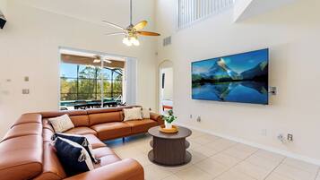 House | Living area | 55-inch Smart TV with digital channels, streaming services