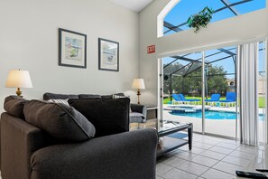 55-inch Smart TV with digital channels, streaming services - Emerald Island Retreat Near Parks (Kissimmee)