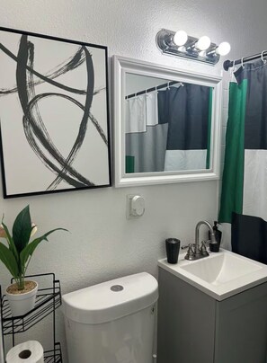Towels, soap, toilet paper