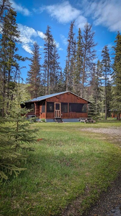 Off-Grid Wilderness Cabin 1 with Mountain Views, Sauna, Canoes & Fishing
