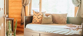 Off-Grid Wilderness Cabin 3 with Mountain Views, Sauna, Canoes & Fishing