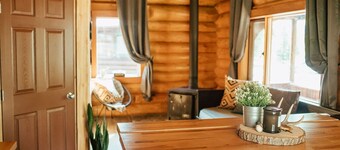 Off-Grid Wilderness Cabin 4 with Mountain Views, Sauna, Canoes & Fishing