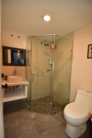 Casa familiar, vista al jardín | Baño