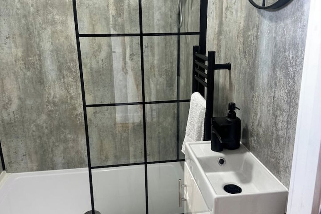 Hair dryer, towels, toilet paper