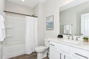 Hair dryer, towels, soap, toilet paper - Hearth & Haven  4BR w/ Game Room + Fire Pit Walk to Foley Sports Complex (Foley)