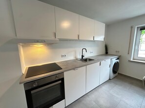 Microwave, oven, stovetop, dishwasher