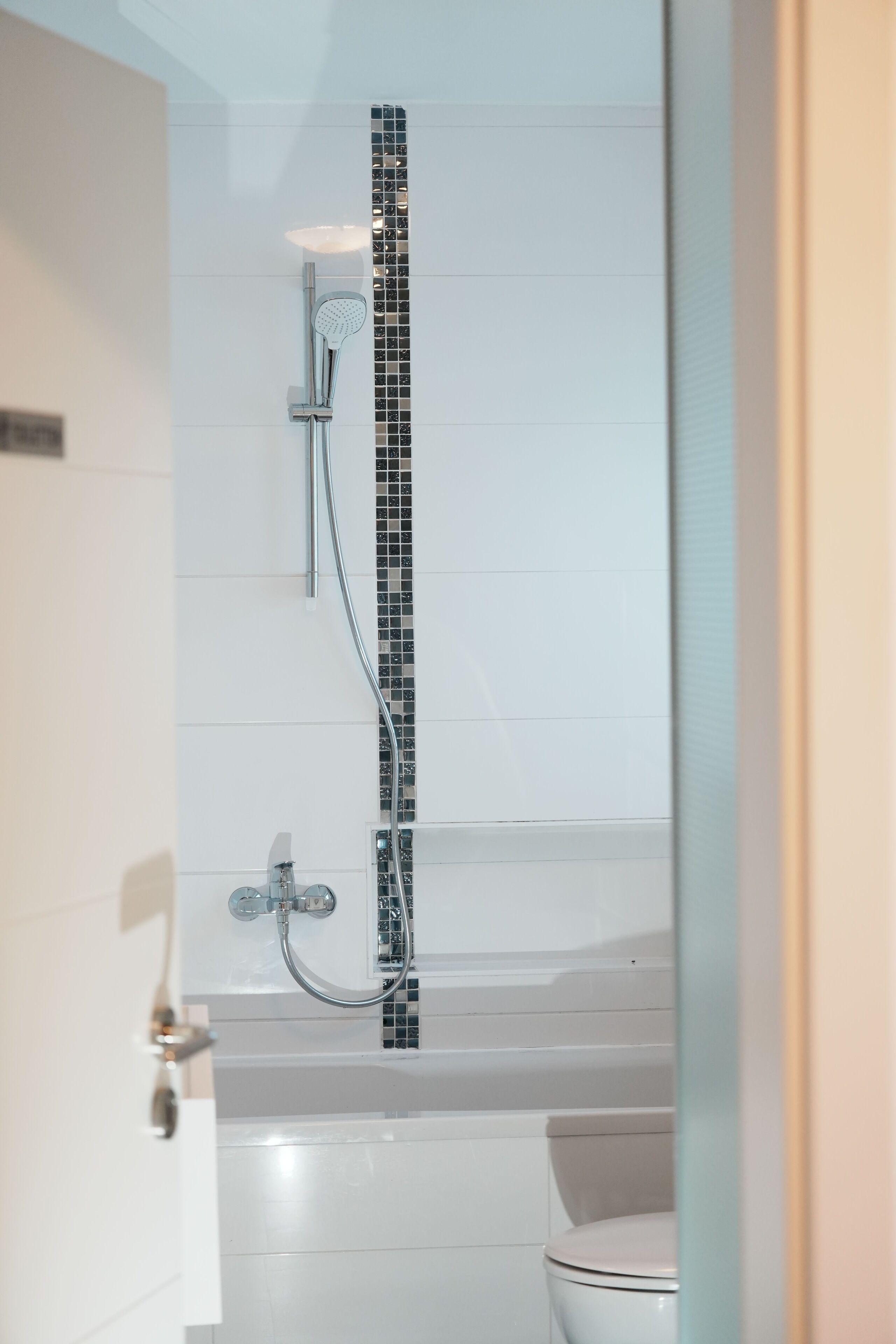 Regadera, secadora de cabello, bidet, toallas 