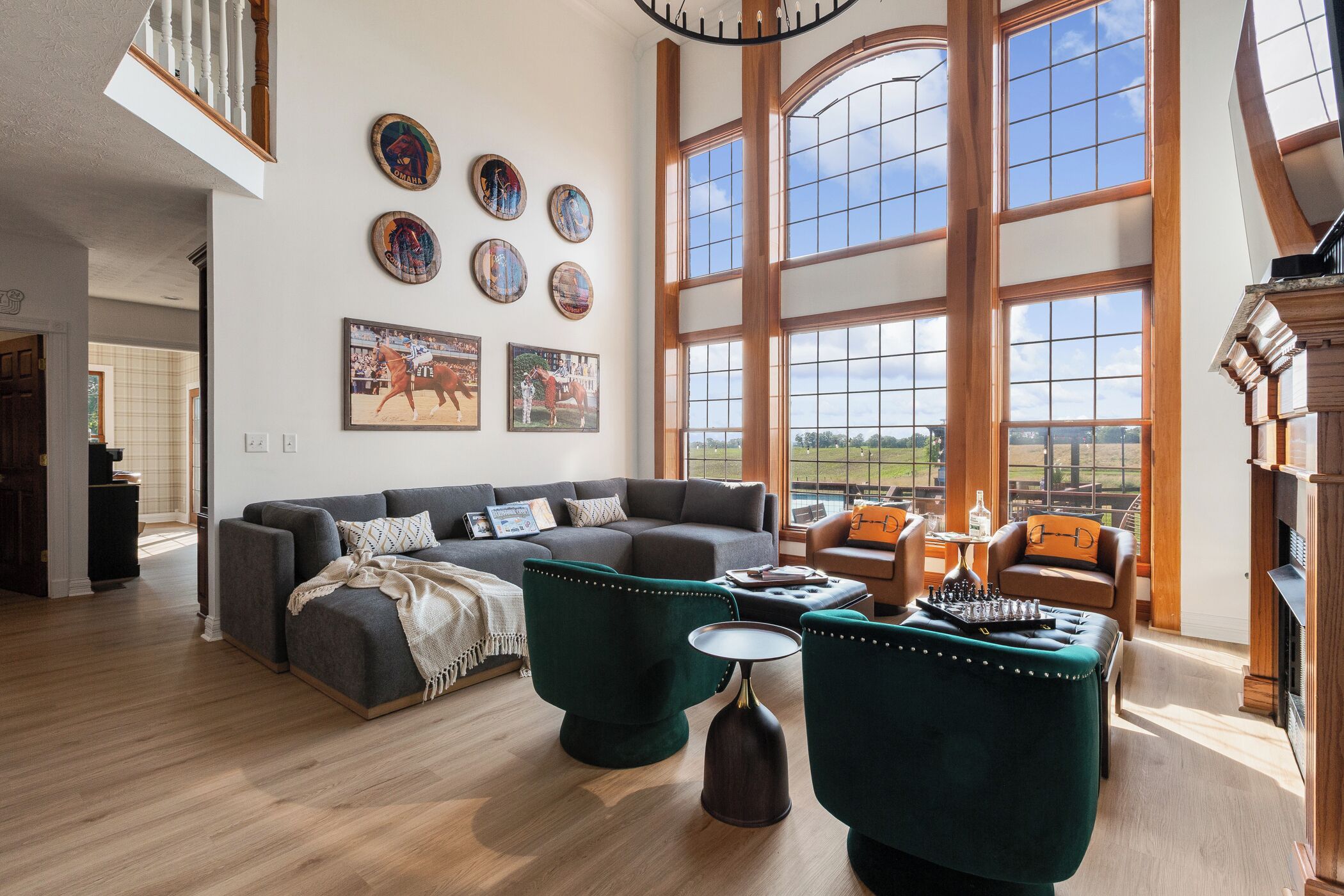 Télévision, cheminée